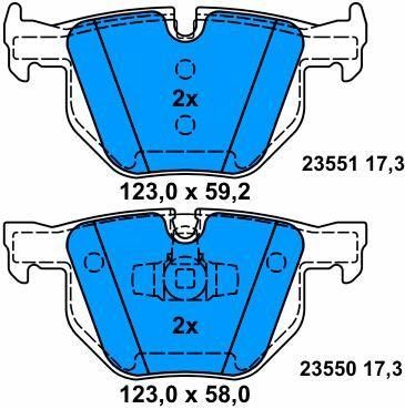 Isolasi Api 34216769105 Kar Brake Pad Ketahanan Keletihan Untuk BMW X1 E84